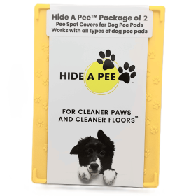 Hide A Pee Pee Spot Covers for Dog Pee Pads | Mellow Yellow Paw Prints X & O Package of 2 Starter Kit