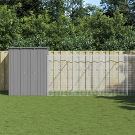 Dog House Light Grey Galvanized Steel 65 x 259.3 x 71.3 in