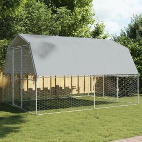 Dog Cage Silver Galvanized Steel Large Sturdy Dog Cage