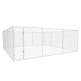 Outdoor Dog Kennel Galvanized Steel 224.4"x224.4"x72.8