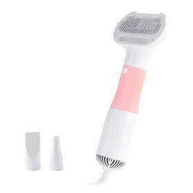 3 In 1 Pet Hair Dryer Brush Powerful Airflow Temperature Control Dog Blow Dryer For Home Use Pink (Option: Default)